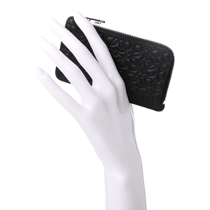 Loewe Calfskin Embossed Repeat Coin Card Holder Black 2 of 7