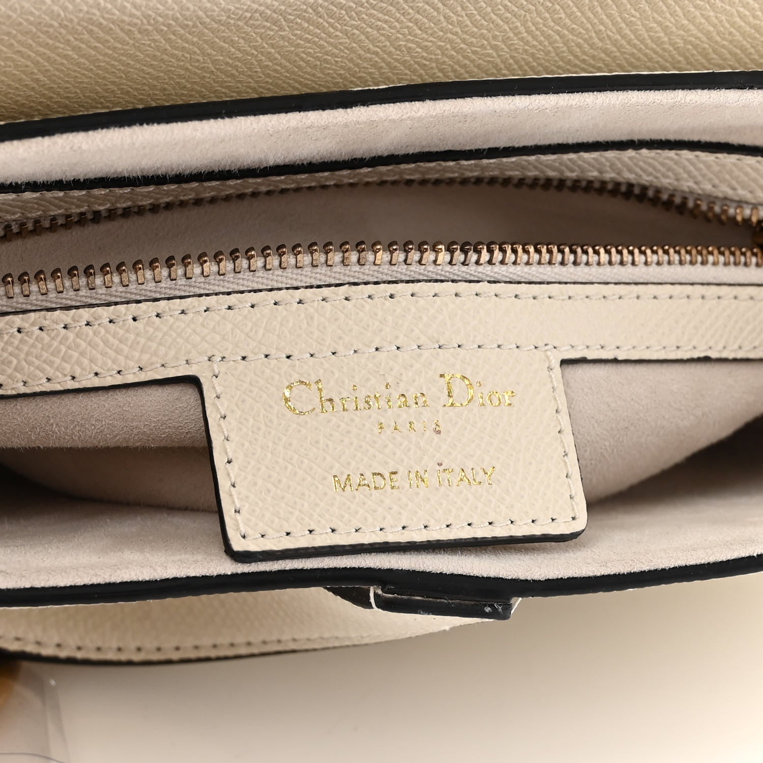 Christian Dior Grained Calfskin Saddle Bag With Strap Latte 6 of 10