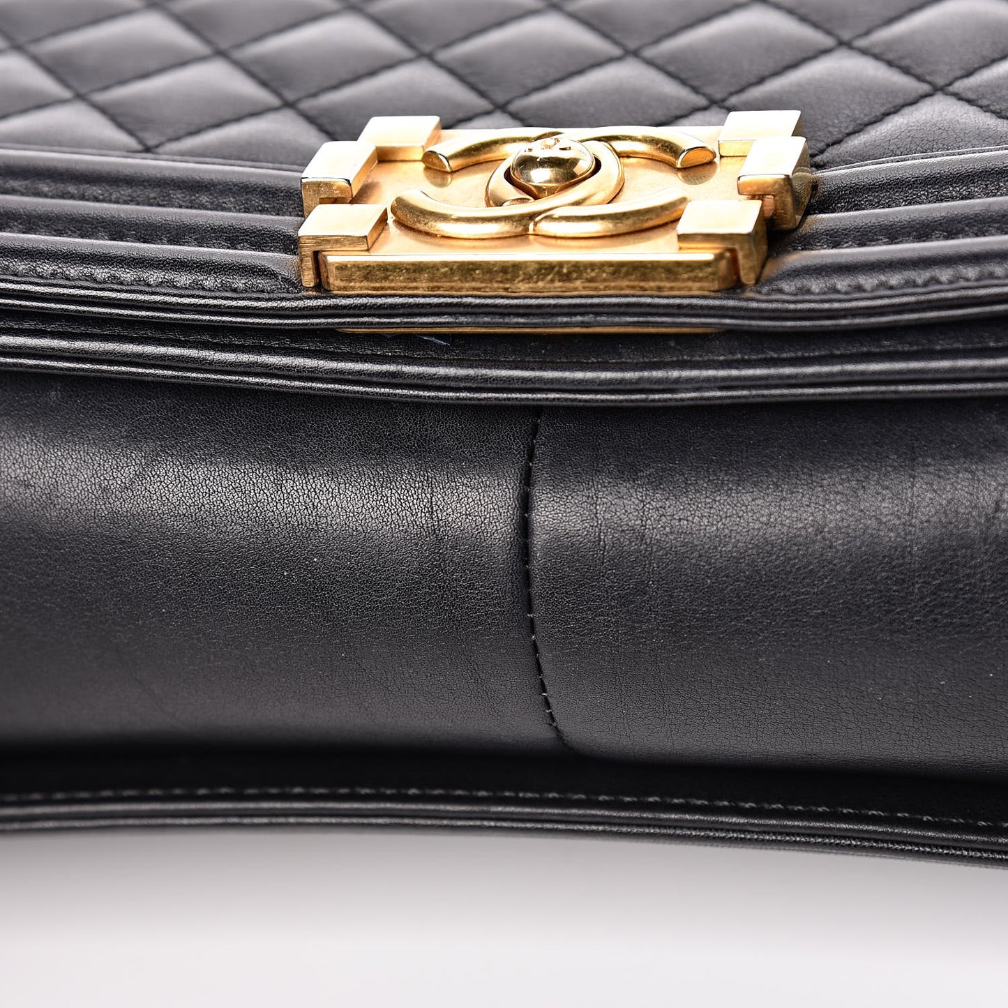 Calfskin Quilted New Medium Boy Flap Black