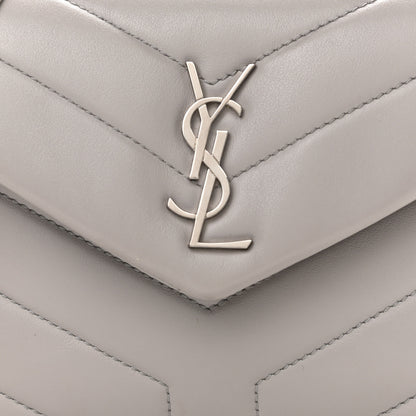 Saint Laurent Calfskin Y Quilted Monogram Toy Loulou Satchel Granite 8 of 16