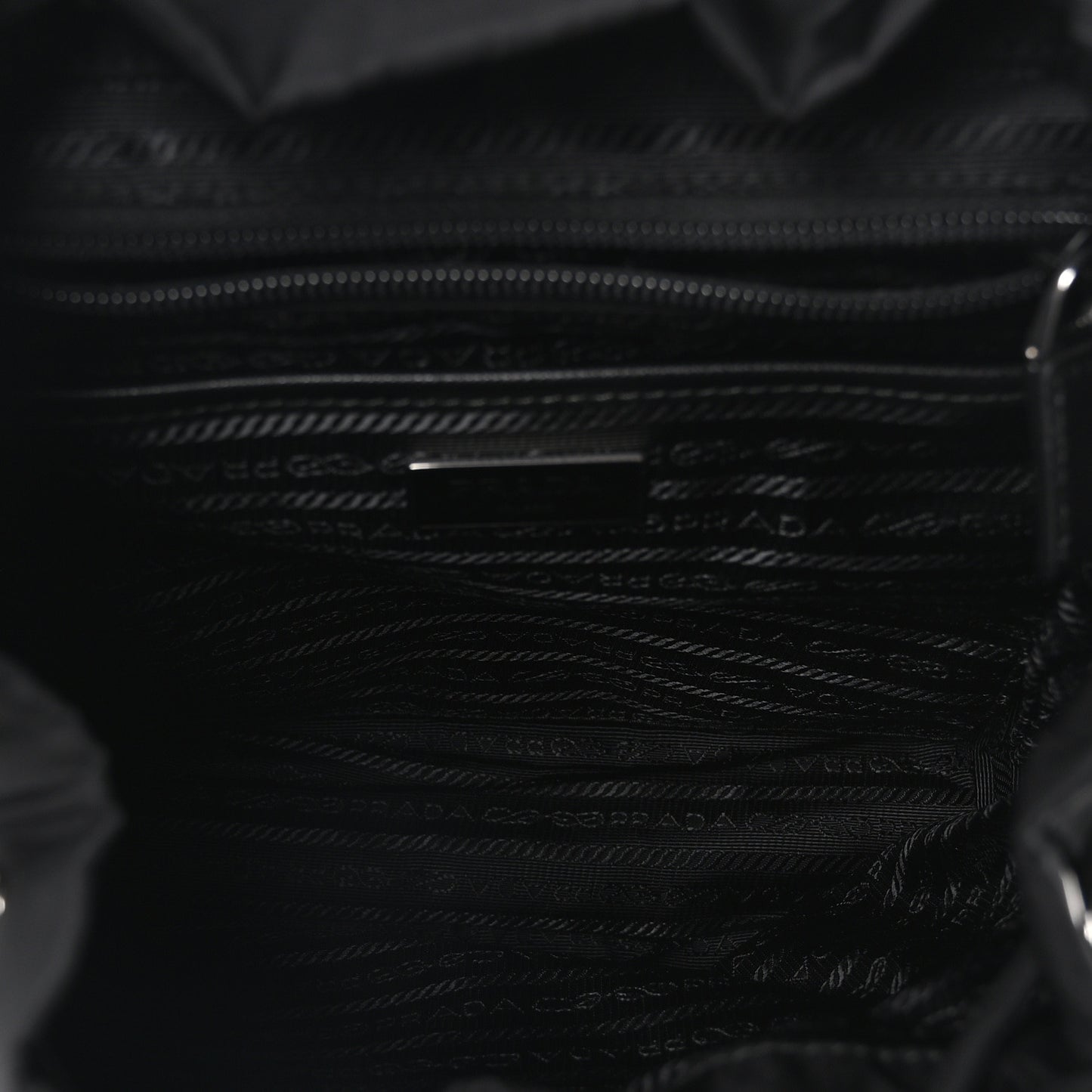 Re-Nylon Vela Saffiano Small Backpack Black
