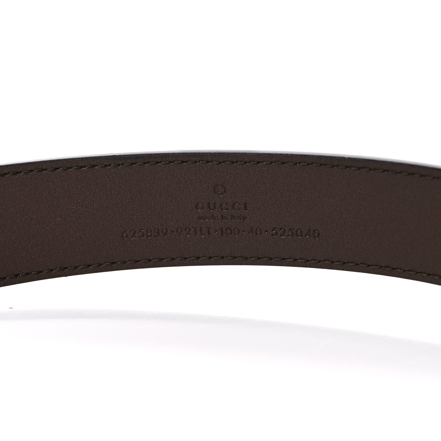 Gucci GG Supreme Monogram Matte Plutone Calfskin Double G 30mm Belt 100 40 Beige Ebony New Acero 3 of 6
