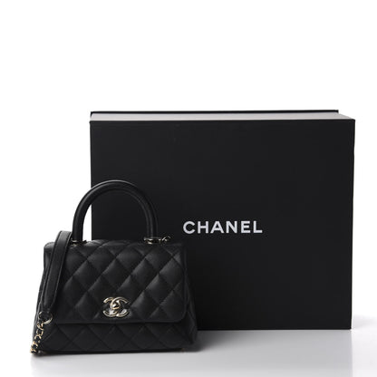Chanel Caviar Quilted Extra Mini Coco Handle Flap Black 11 of 11