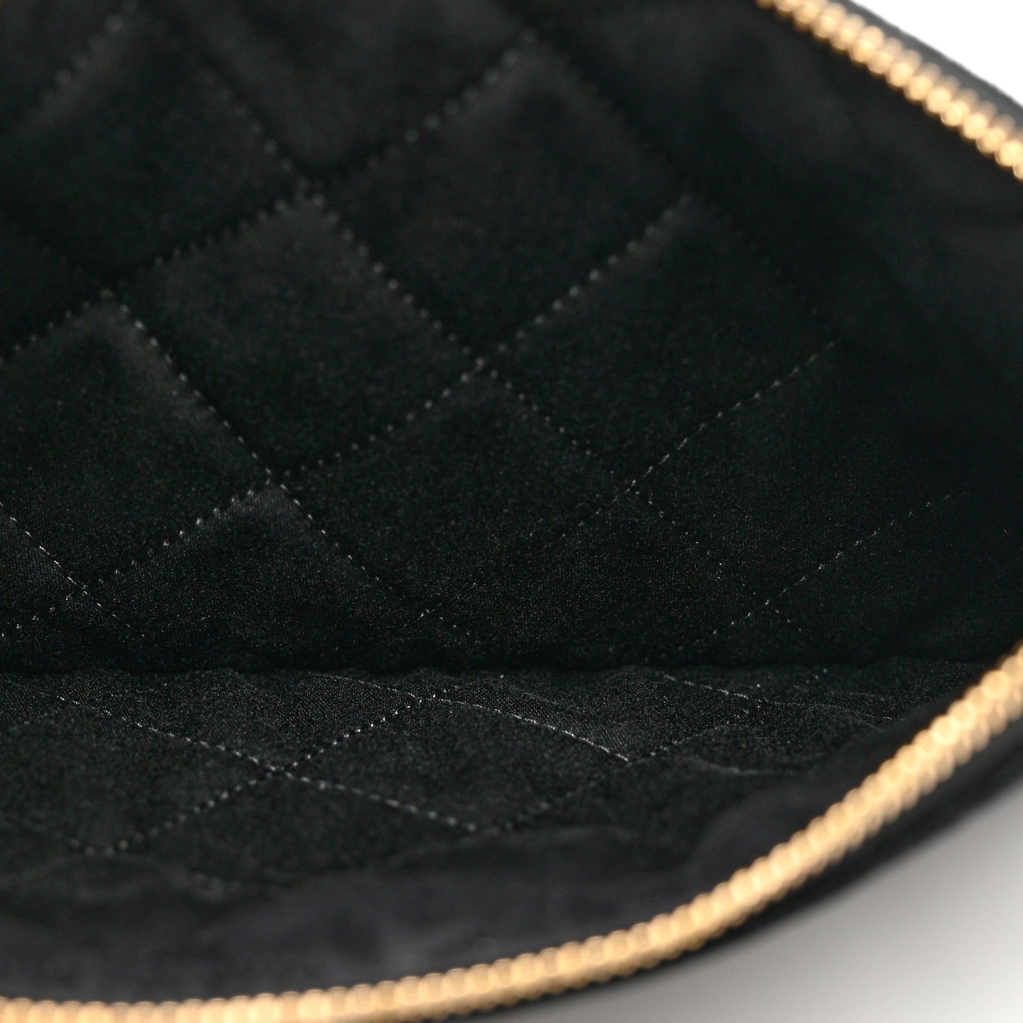 Velvet Sequin Quilted Chanel 22 Removable Pouch Black