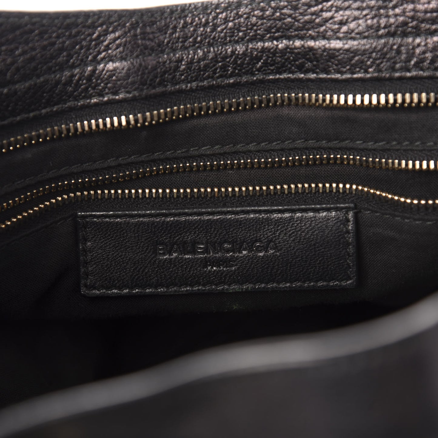 Chevre Gold Metallic Edge Hardware City Black