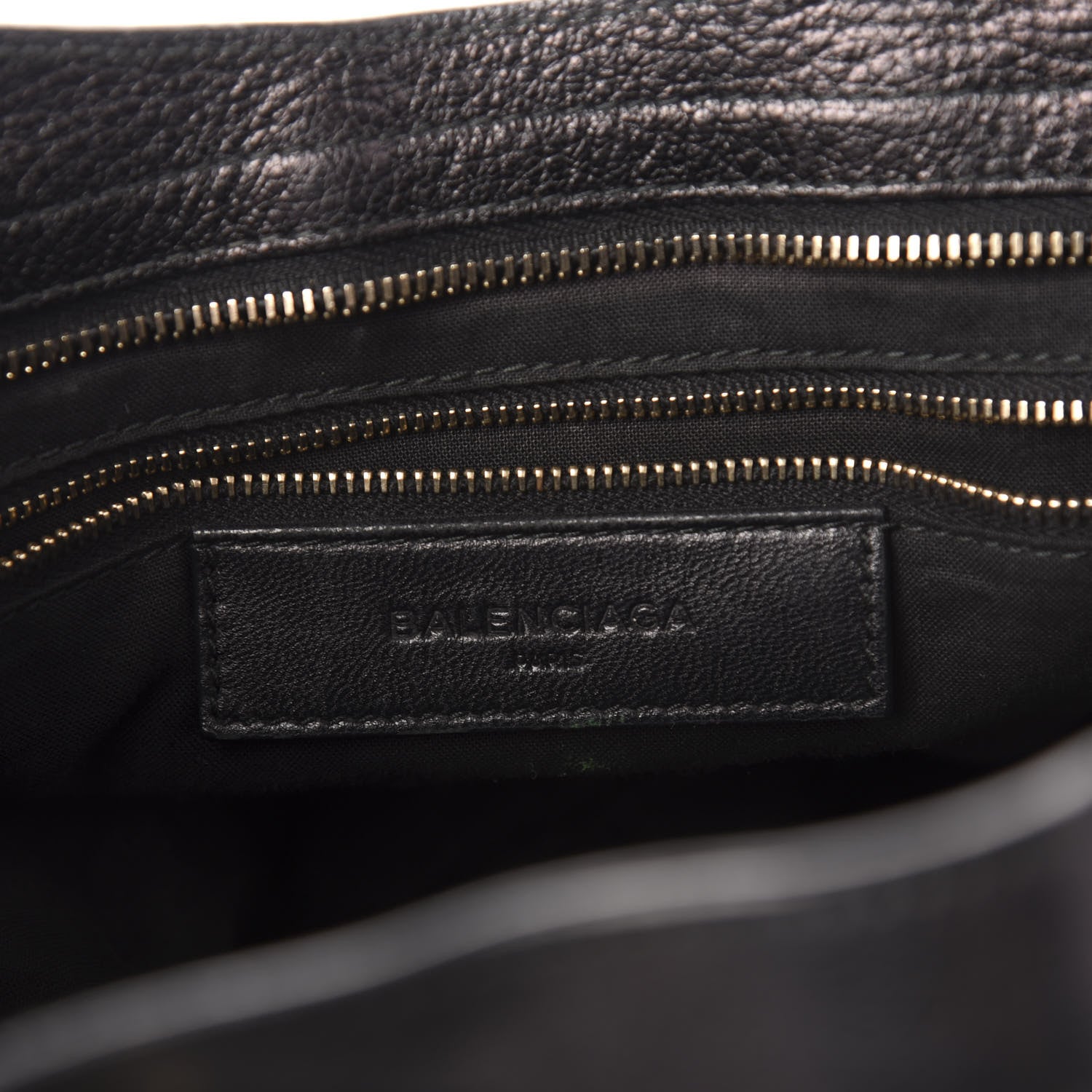 Balenciaga Chevre Gold Metallic Edge Hardware City Black 6 of 10