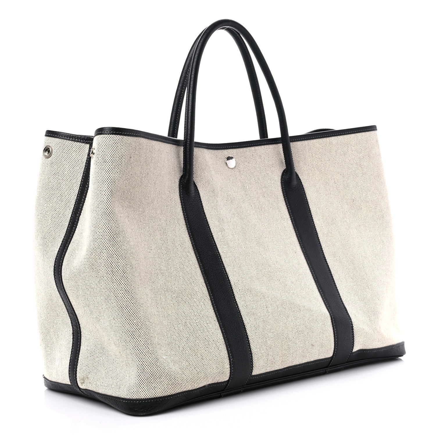 Hermes Toile Buffle Gala Garden Party Tote 49 GM Black 3 of 15