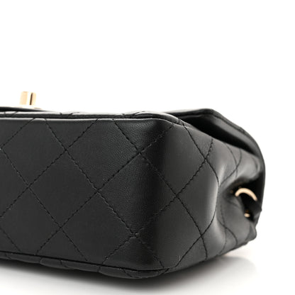 Chanel Lambskin Quilted Mini Rectangular Flap Black 10 of 11