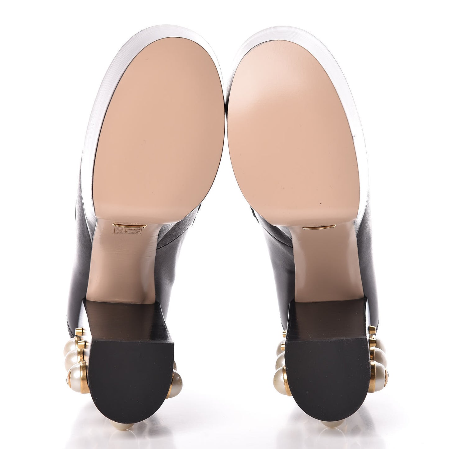 Malaga Kid Pearl Studded Vegas Platform Loafers 38.5 Black