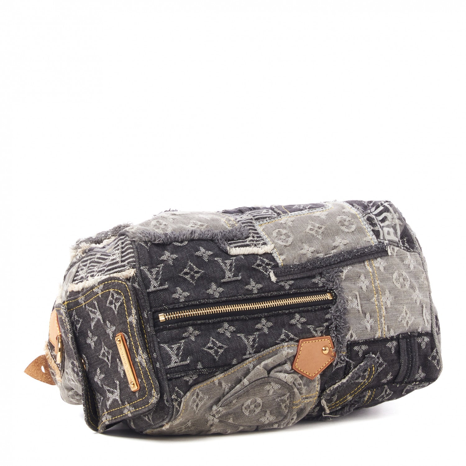 Louis Vuitton Denim Patchwork Speedy 30 Grey 4 of 9