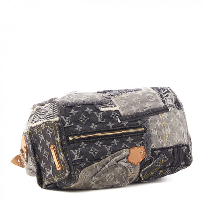 Louis Vuitton Denim Patchwork Speedy 30 Grey 4 of 9