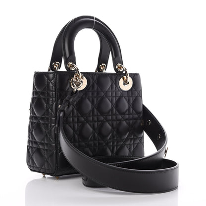 Christian Dior Lambskin Cannage Small Lucky Badges My Lady Dior Black 3 of 8