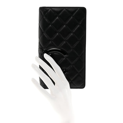 Chanel Calfskin Quilted Cambon Yen Wallet Black 2 of 9