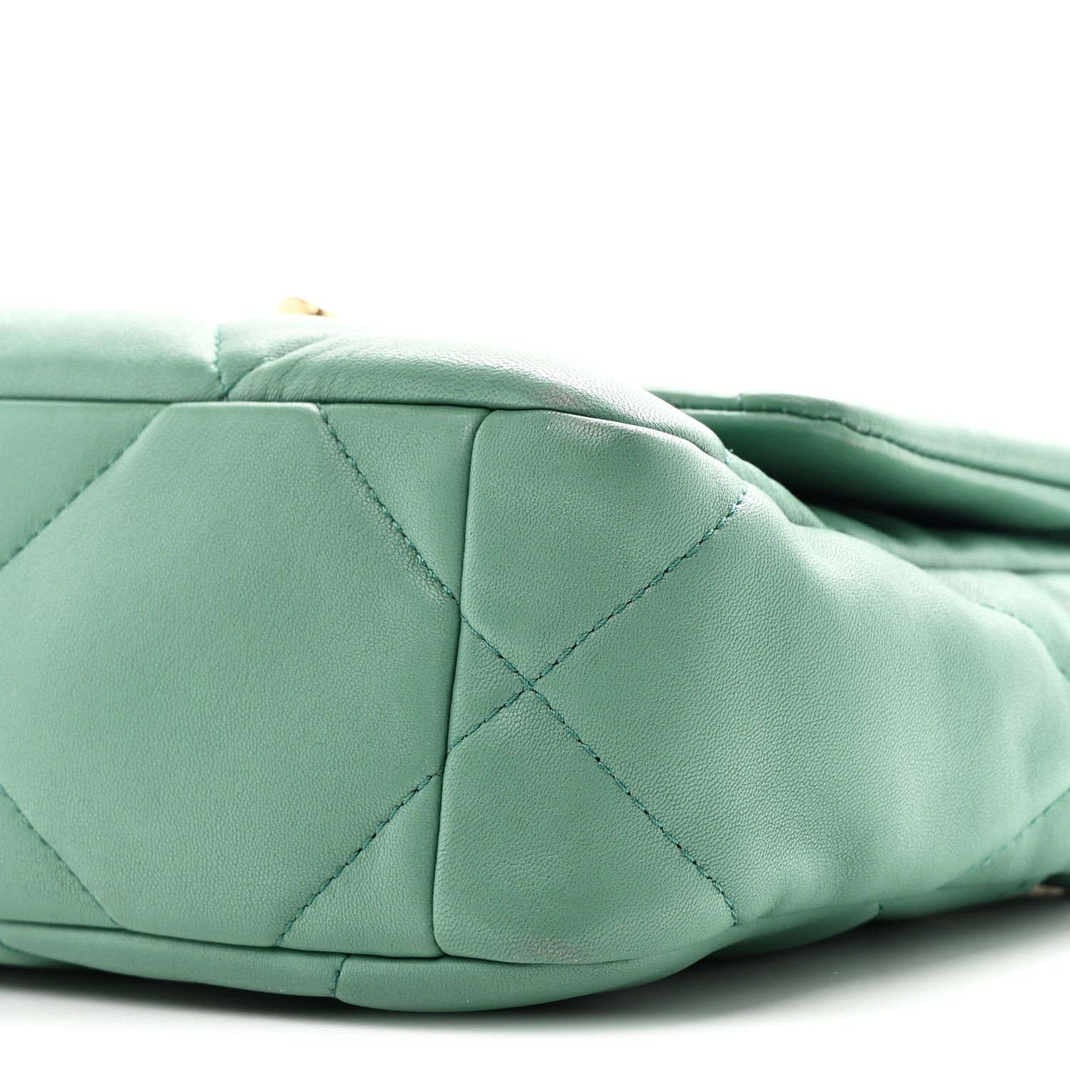 Chanel Lambskin Quilted Medium Chanel 19 Flap Green 10 of 10