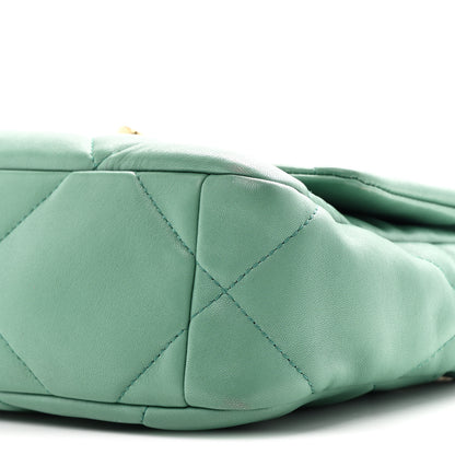 Chanel Lambskin Quilted Medium Chanel 19 Flap Green 10 of 10