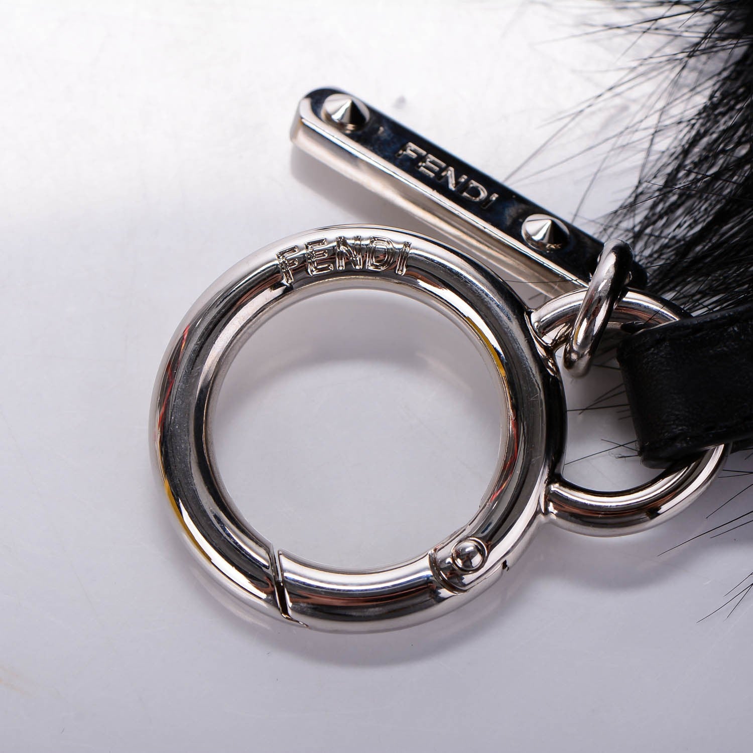 Fendi Mixed Fur Monster Bag Bug Charm Black 3 of 5