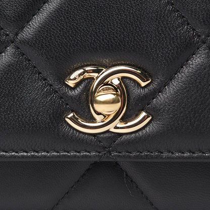Chanel Lambskin Quilted Trendy CC Wallet On Chain WOC Black 9 of 15