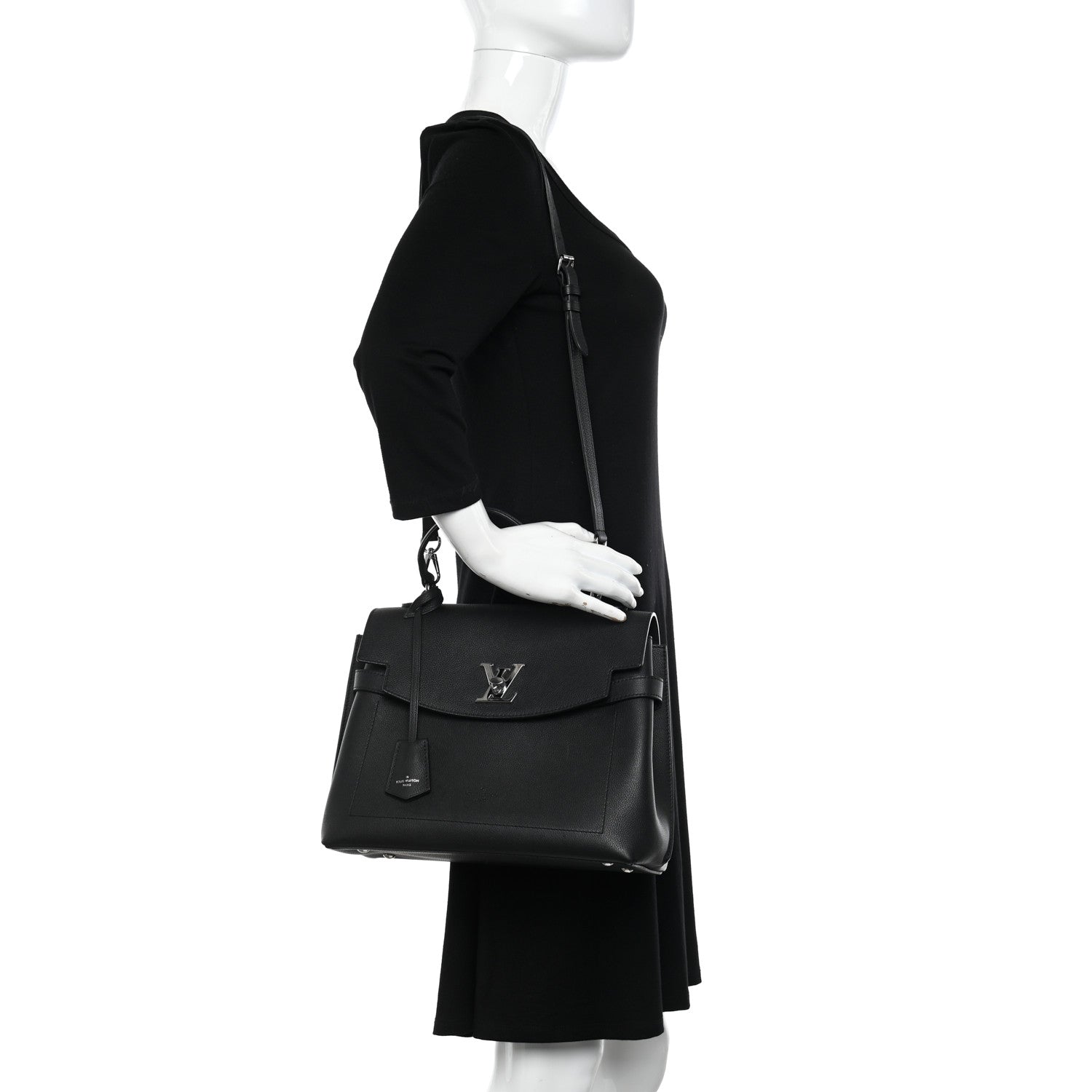 Louis Vuitton Calfskin Lockme Ever Black 2 of 9
