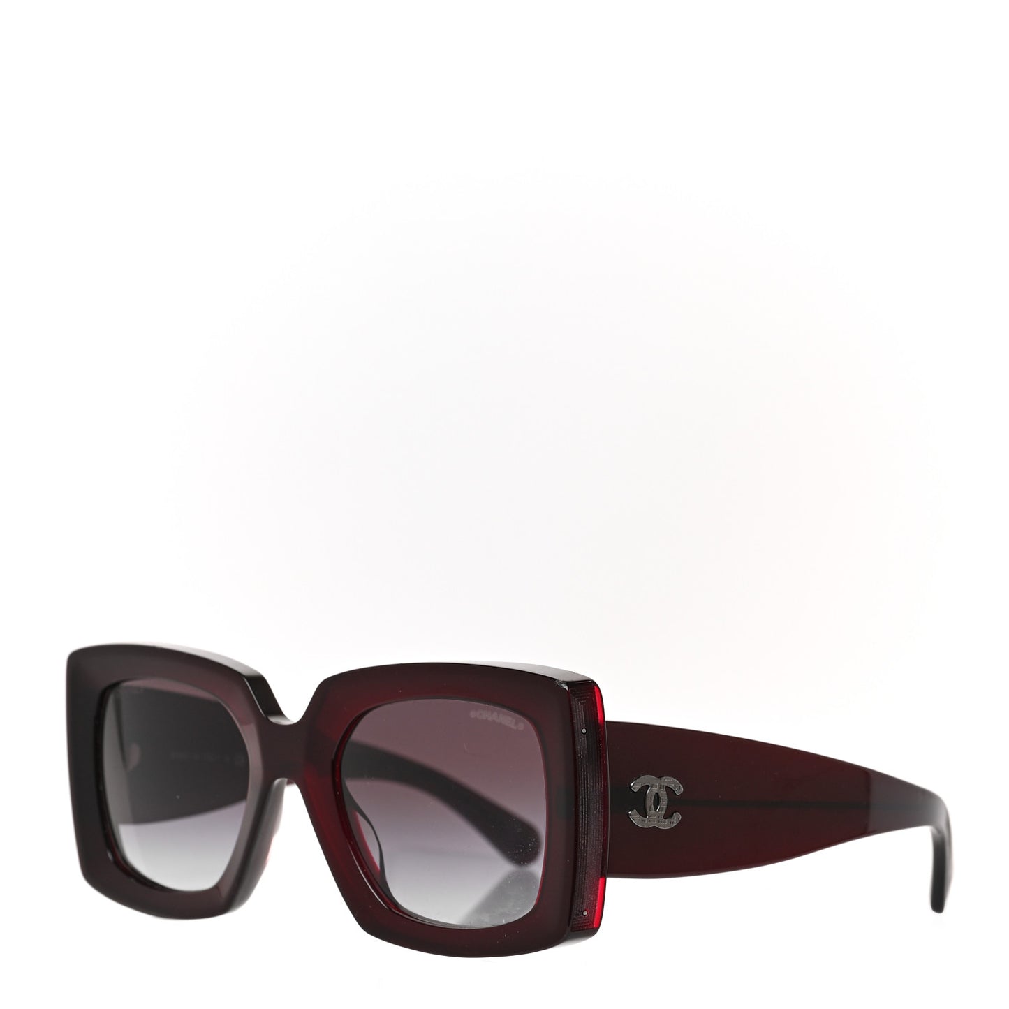 Acetate Rectangle Sunglasses 5435 Burgundy