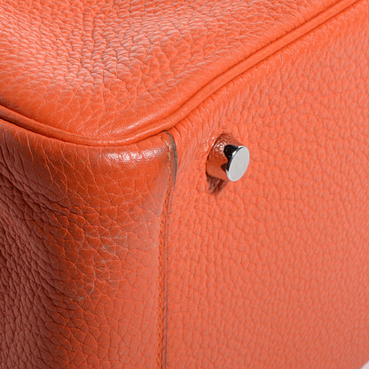 Hermes Taurillon Clemence Lindy 30 Orange 3 of 14