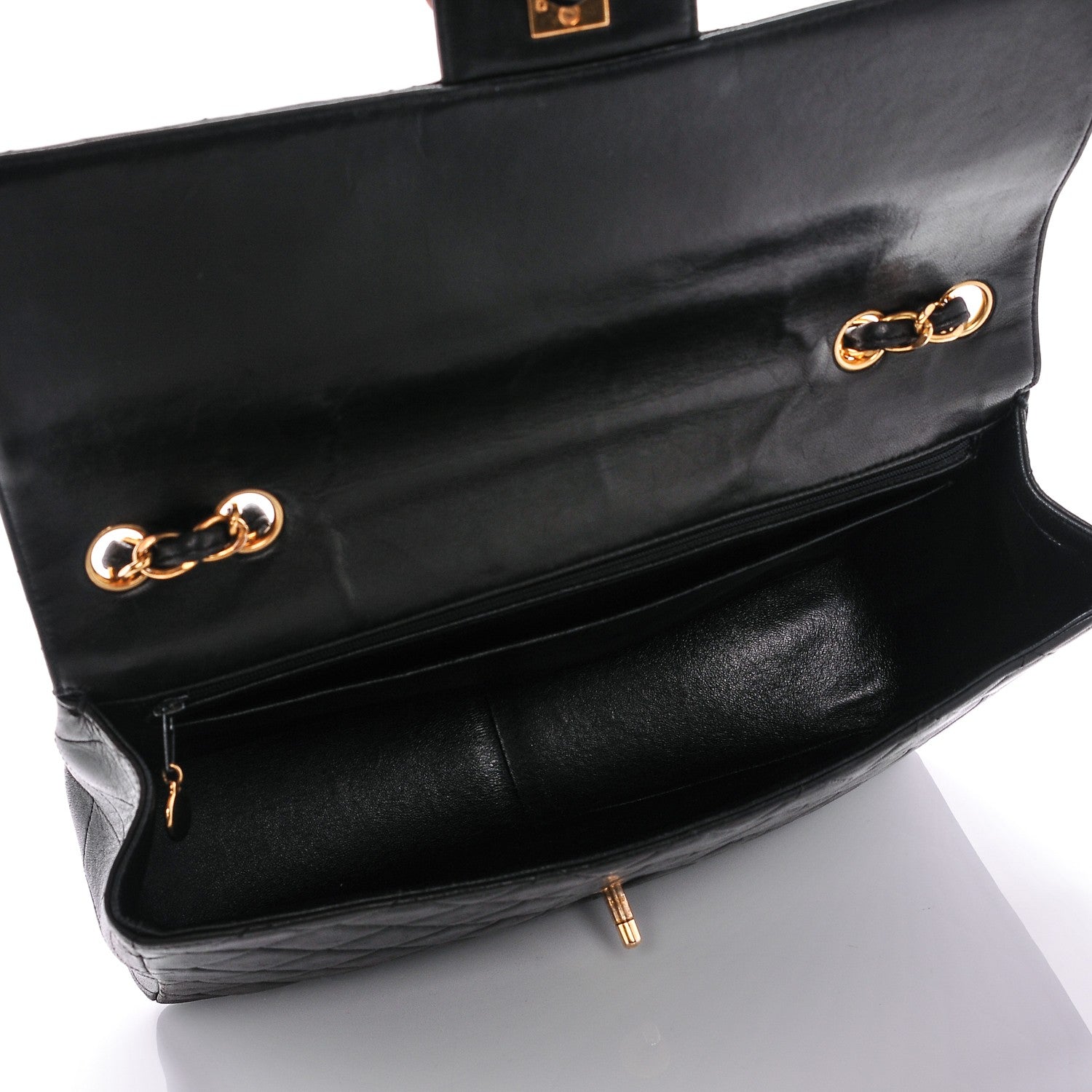Chanel Lambskin Quilted Jumbo Single Flap Black 5 of 9