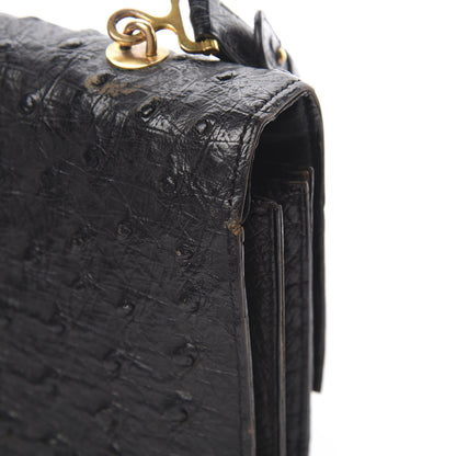 Hermes Ostrich Palonnier Bag Black 16 of 19