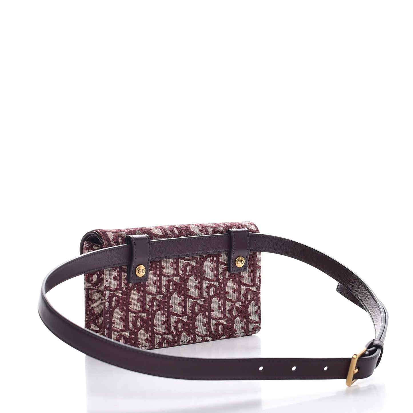 Oblique Saddle Belt Bag Bordeaux