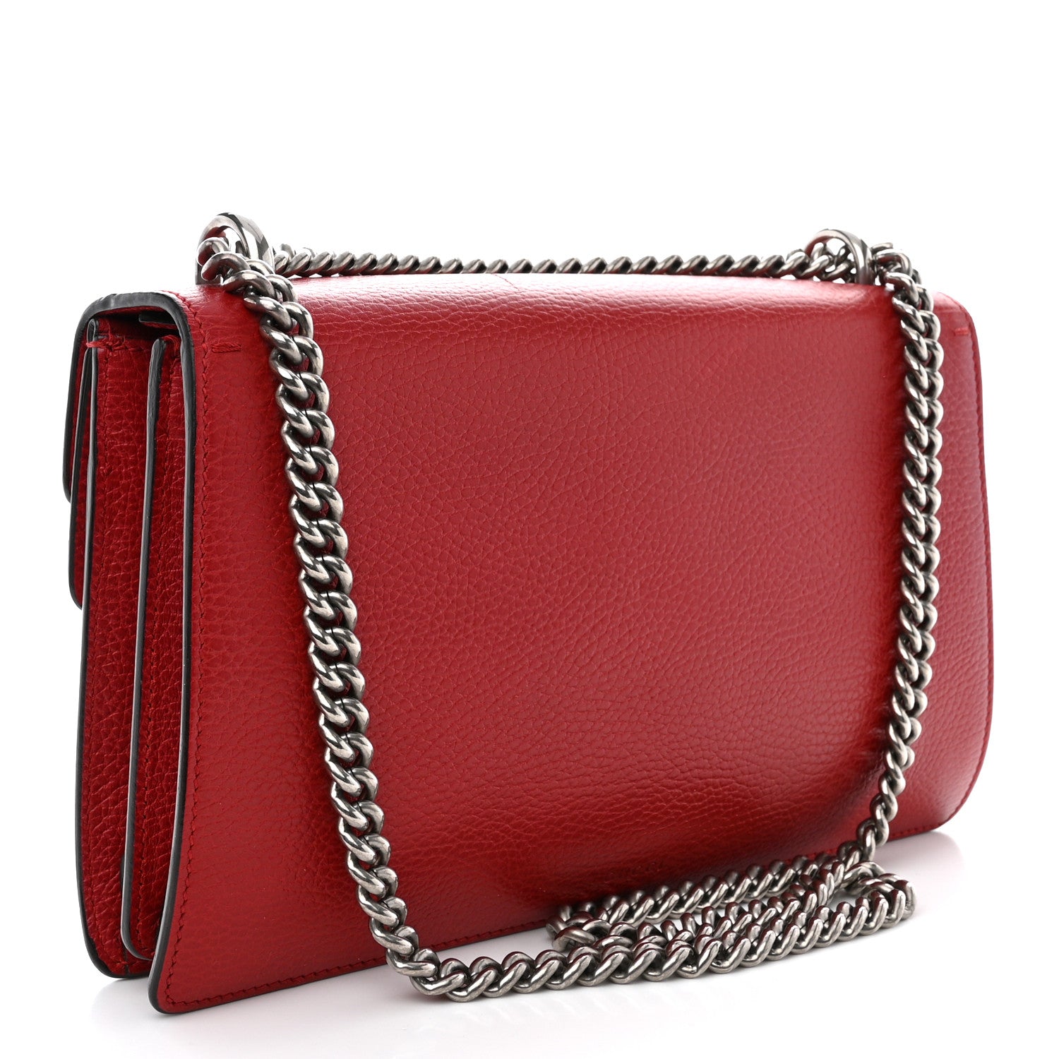 Gucci Dollar Calfskin Swarovski Crystal Small Dionysus Shoulder Bag Hibiscus Red 3 of 12