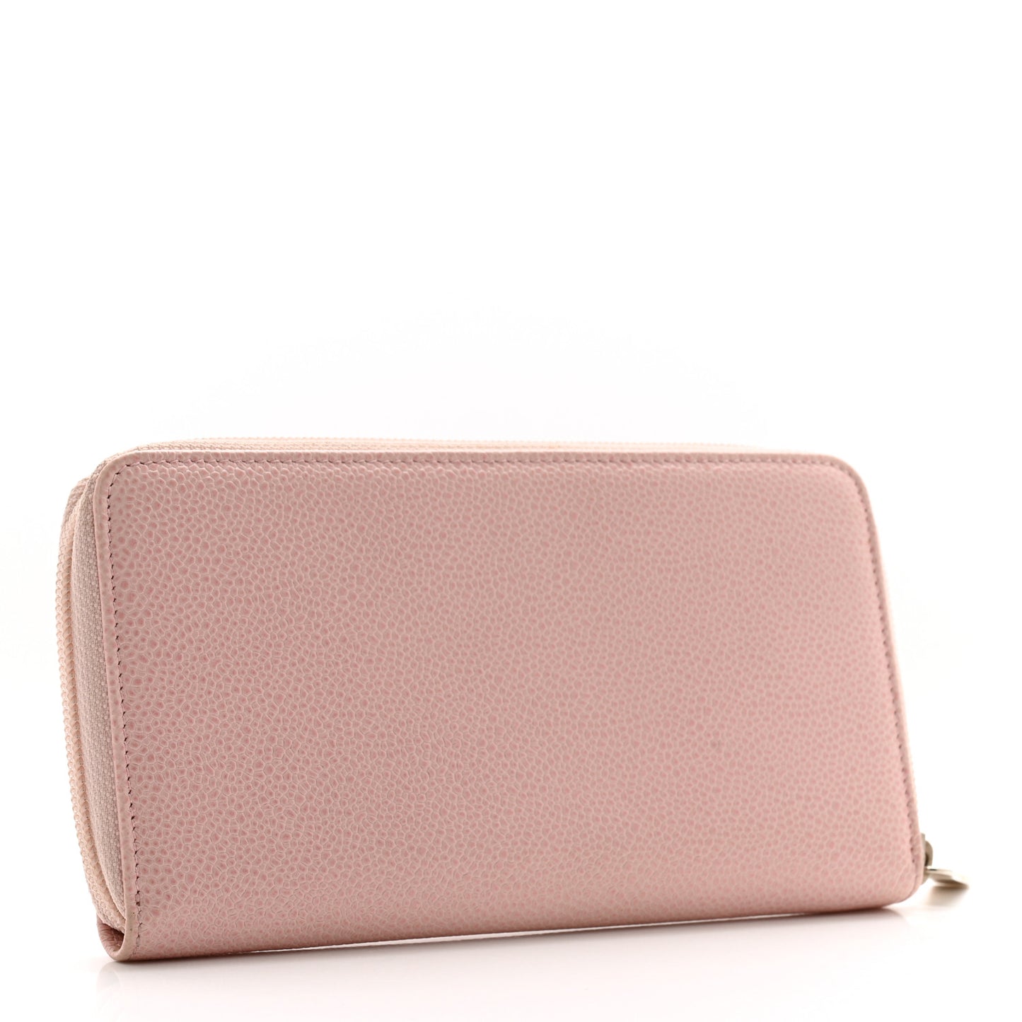 Caviar Large Timeless CC Zip Around Wallet Pink