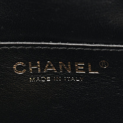 Chanel Lambskin Quilted Resin Bi-Color Waist Bag Fanny Pack Black 6 of 10