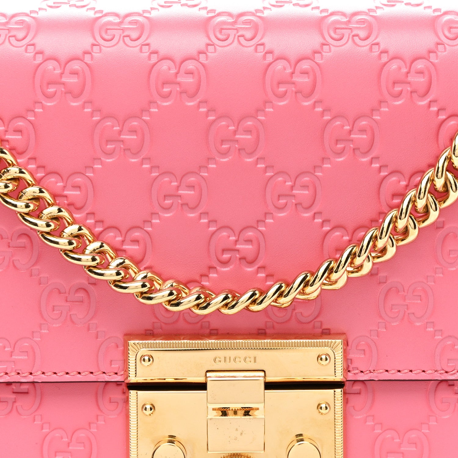 Gucci Guccissima Signature Medium Padlock Shoulder Bag Flush 8 of 12