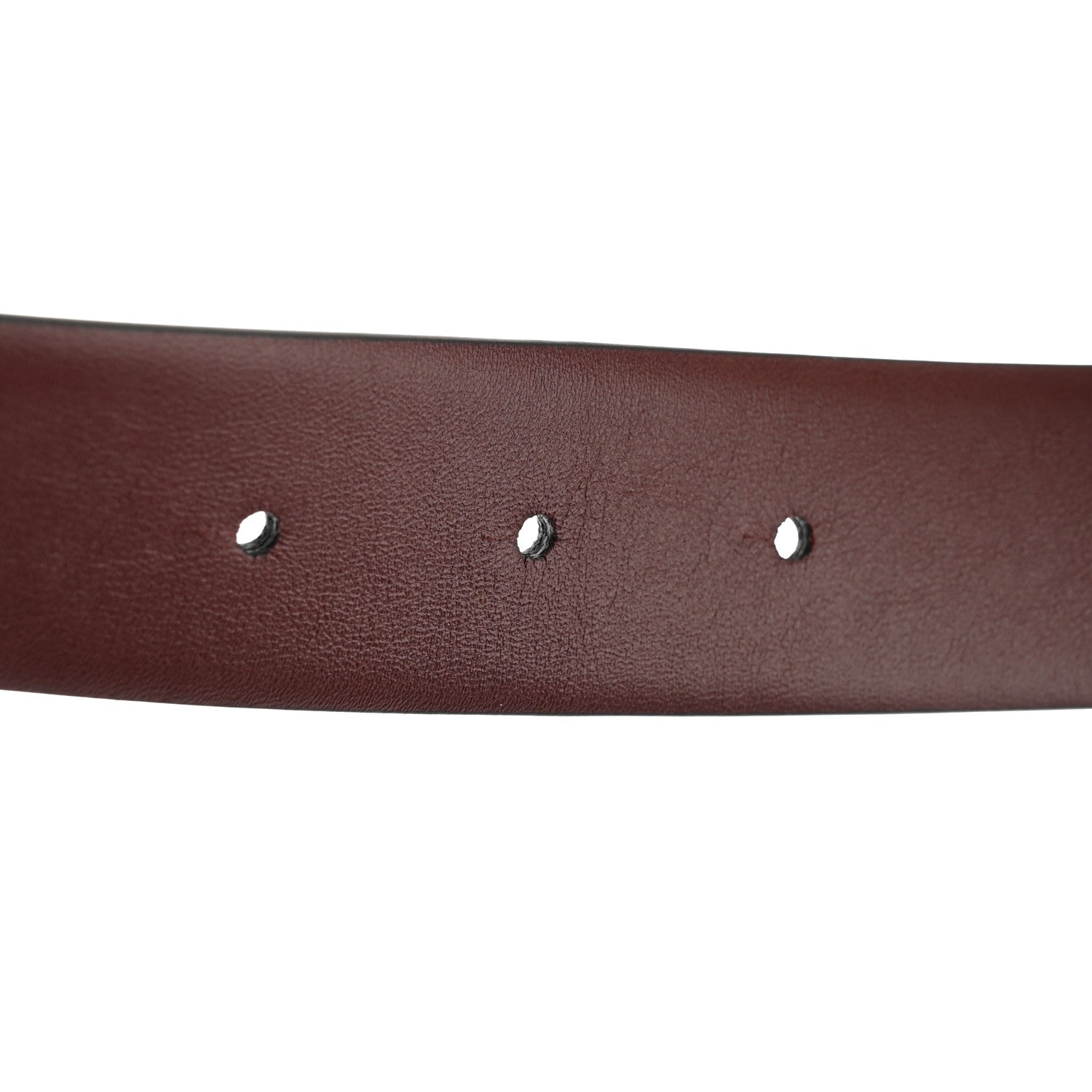 Chanel Calfskin CC Reversible Belt 110 44 Black Burgundy 5 of 6