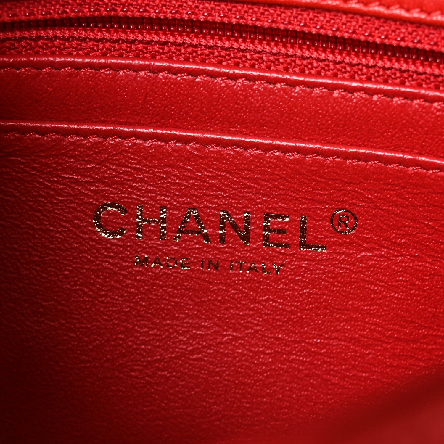 Chanel Lambskin Quilted Mini Rectangular Flap Red 6 of 10