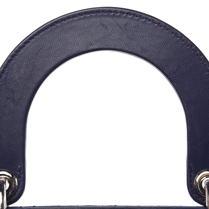Christian Dior Lambskin Cannage Small Lucky Badges My Lady Dior Navy 13 of 15