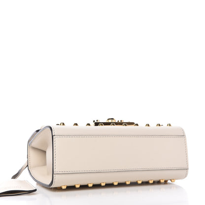Gucci Calfskin Studded Small Padlock Shoulder Bag White 4 of 10