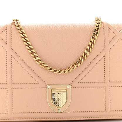 Christian Dior Grained Calfskin Diorama Wallet on Chain Pouch Nude 8 of 14