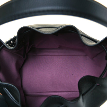 Versace Grained Calfskin La Medusa Bucket Bag Black 14 of 15