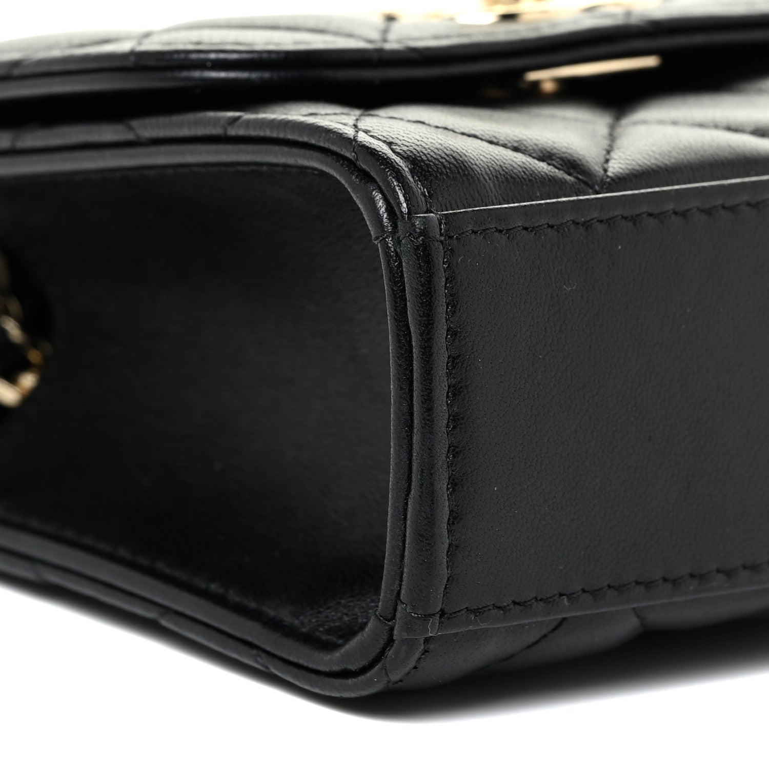 Chanel Lambskin Quilted Mini Trendy CC Chain Wallet Black 10 of 12