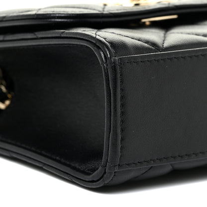 Chanel Lambskin Quilted Mini Trendy CC Chain Wallet Black 10 of 12