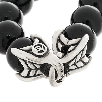 David Yurman Sterling Silver Black Onyx 8mm Spiritual Beads Bracelet 3 of 3