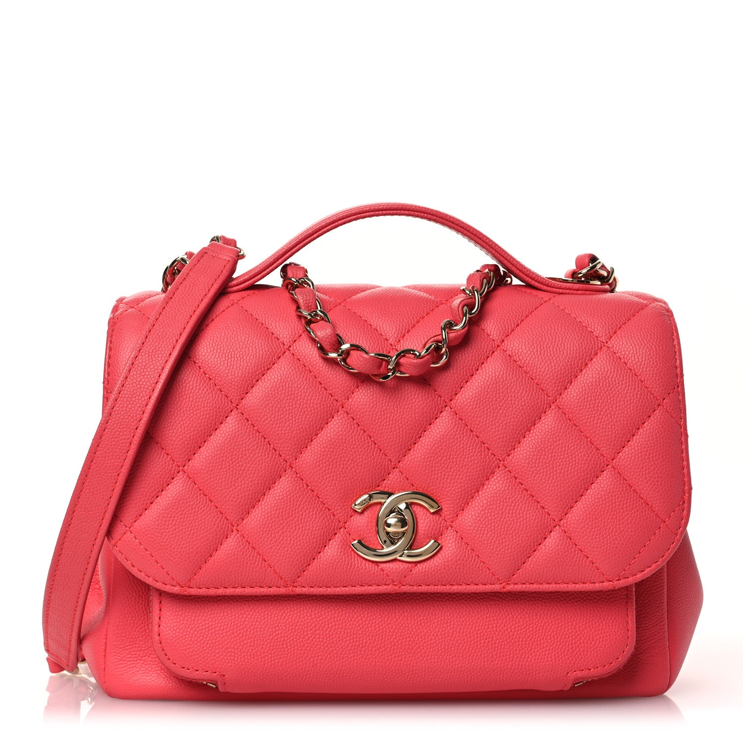 Chanel Caviar Quilted Small Business Affinity Flap Dark Pink 1 of 13