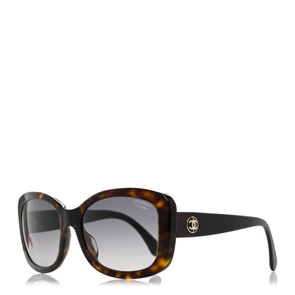 Chanel Acetate Polarized CC Sunglasses 5322 Marron Fonce Black 1 of 8