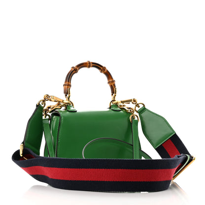 Gucci Boarded Dyana Lux Calfskin Mini Bamboo 1947 Top Handle Bag Spring Green 3 of 10