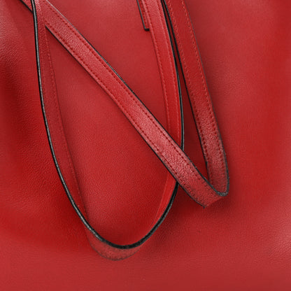 Saint Laurent Calfskin Large Shopping Tote Red 11 of 12