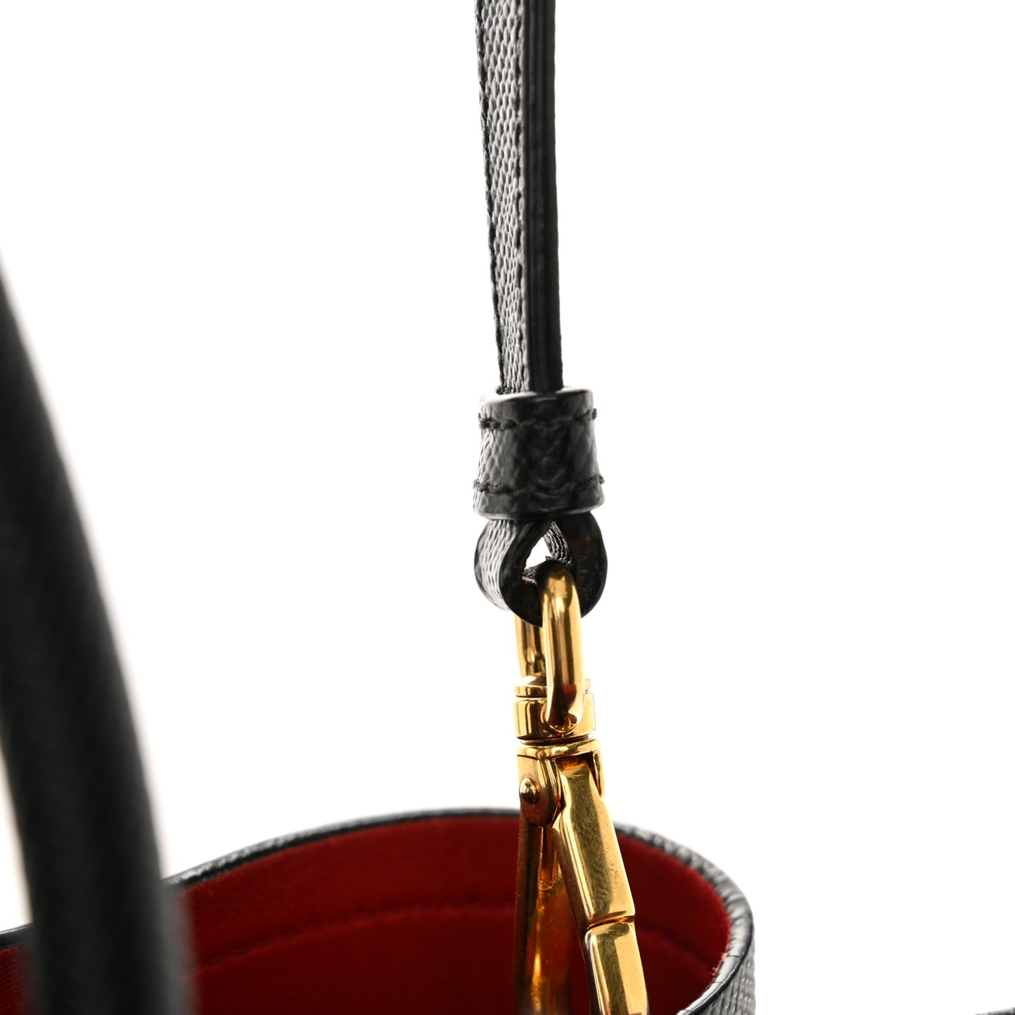 Saffiano Cuir Medium Double Bag Black Fuoco