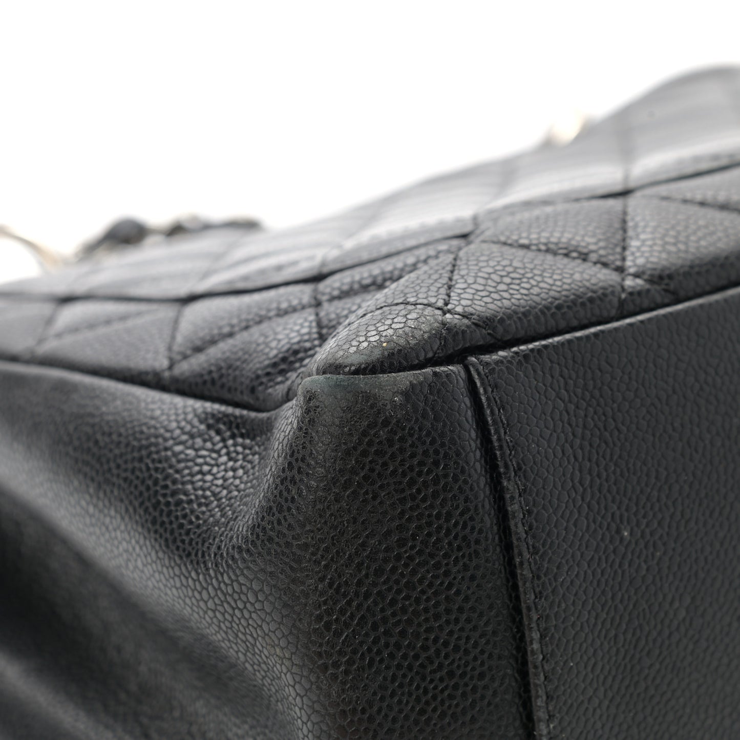 Caviar Quilted Grand Shopping Tote GST Black