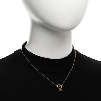 Tiffany 18K Yellow Gold Small Paloma Picasso Loving Heart Pendant Necklace 2 of 6