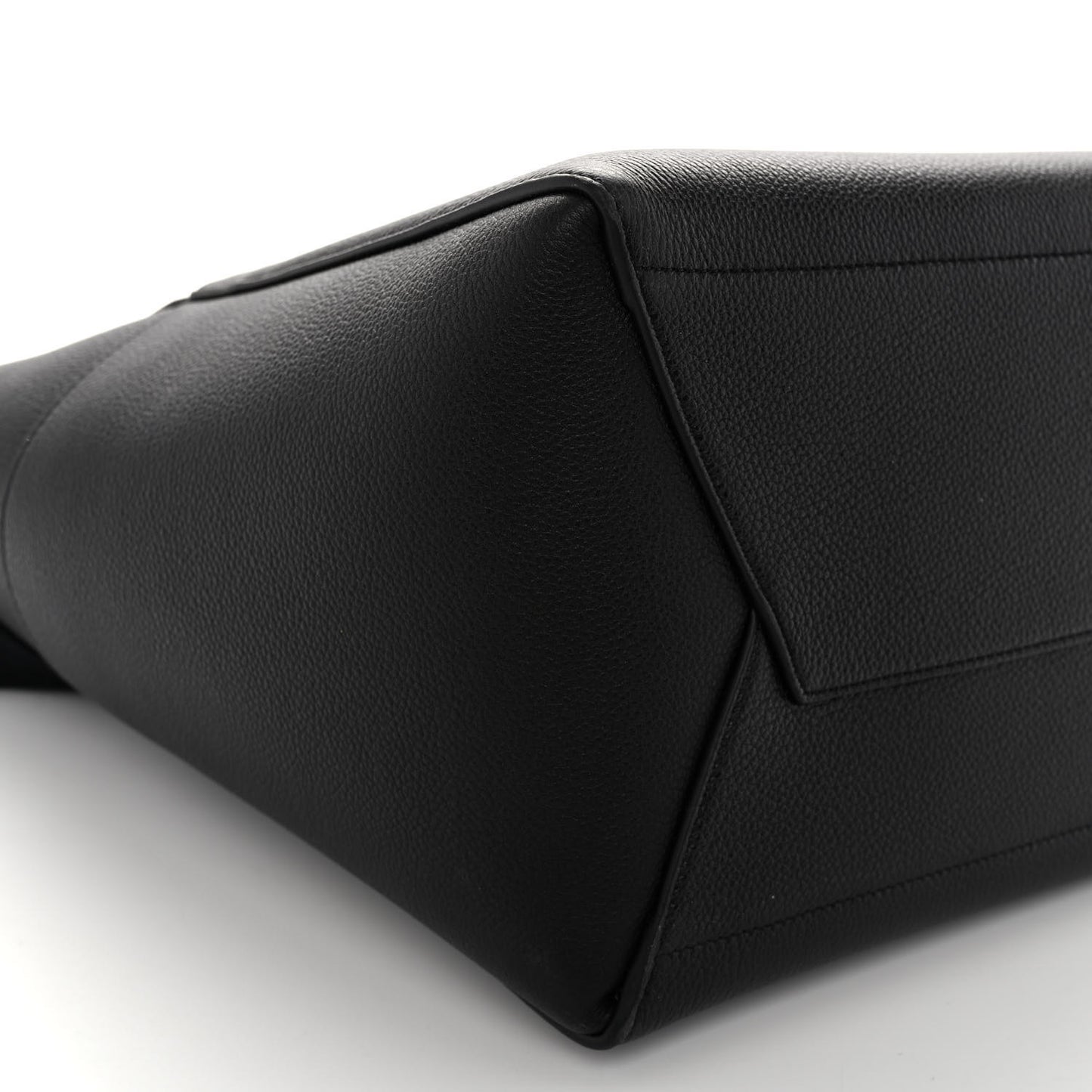 Soft Grained Calfskin Sangle Bucket Bag Black