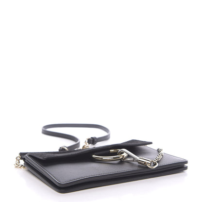 Chloe Calfskin Suede Mini Chain Faye Shoulder Bag Black 4 of 9