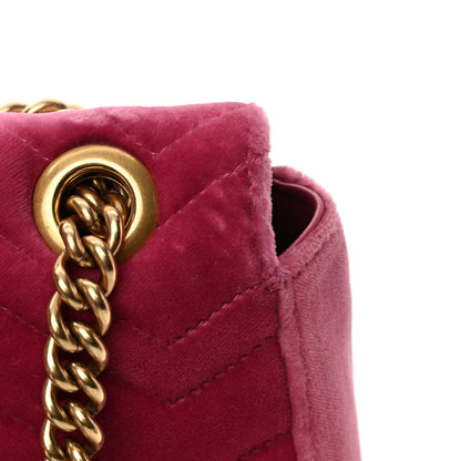 Gucci Velvet Matelasse Blind for Love Embroidered Medium GG Marmont Shoulder Bag Light Raspberry Rose Multicolor 13 of 13